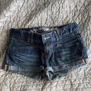 Express Women's Dark Blue Jean Shorts
